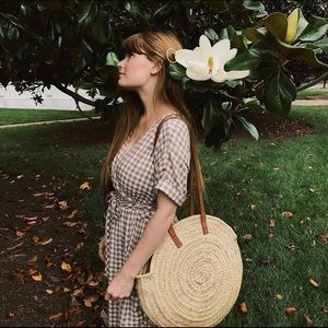 Urban Outfitters Gabrielle Linen Gingham Dress